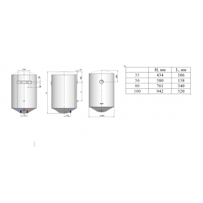 ELEKTRYCZNY PODGRZEWACZ NOVA-TEC 35 L 2000 W